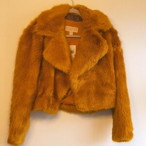 Michael Kors Faux Fur Coat-Selena Gomez Mabel’s Orange Fur Jacket-Women’s Size M